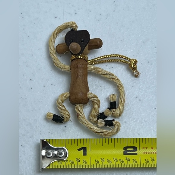 Mid-Century Zoo Line Wooden Monkey Rope Figurine Kay Bojesen 1950’s - Picture 7 of 9